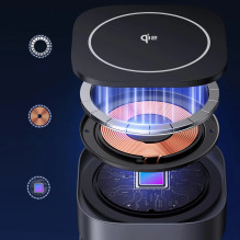 Ugreen W702 3in1 inductive charger with MagSafe / Qi2 and USB-C port for phone / headphones - black