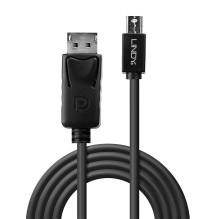 DisplayPort Kabelis - LINDY MiniDisplayPort į DisplayPort Kabelis, 4096x2160p, 60Hz, 3 m, Juodas