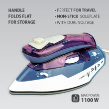 Iron - Maestro MR-317T Steam iron 1100W Ceramic soleplate Purple