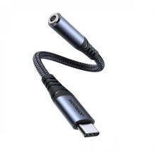 Adapter Joyroom 'SY-C01' black 14cm (Input: 'Type-C' / Output: AUX)