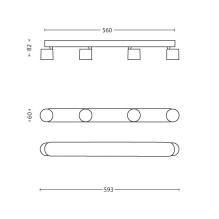 Kryptinis šviestuvas PHILIPS STAR 562443116, 4 × 4,5 W, LED Kryptinis šviestuvas PHILIPS STAR 562443116, 4 × 4,5 W, LED
