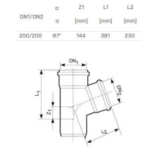 Tee external D200 / 200x87° Tee external D200 / 200x87°