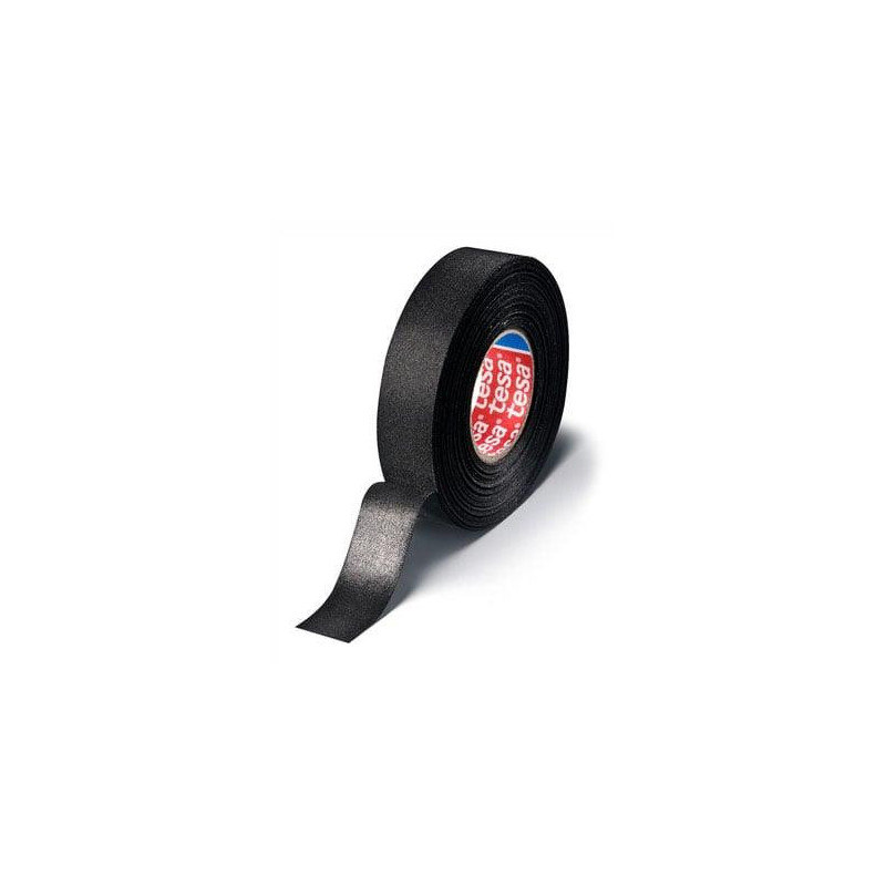 Insulating tape Tesa, black, fabric, 19 mm x 20 m