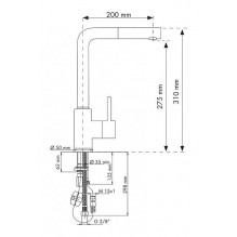 Water faucet with pull-out hose Plados -Telma VEMIXEXTL MIS58L 26TG Black matte