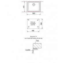 Stone mass sink plata-telma cube undermount On5610st 30tg black