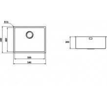 Stainless steel sink Plados-Telma Lavello MR5400 Polished