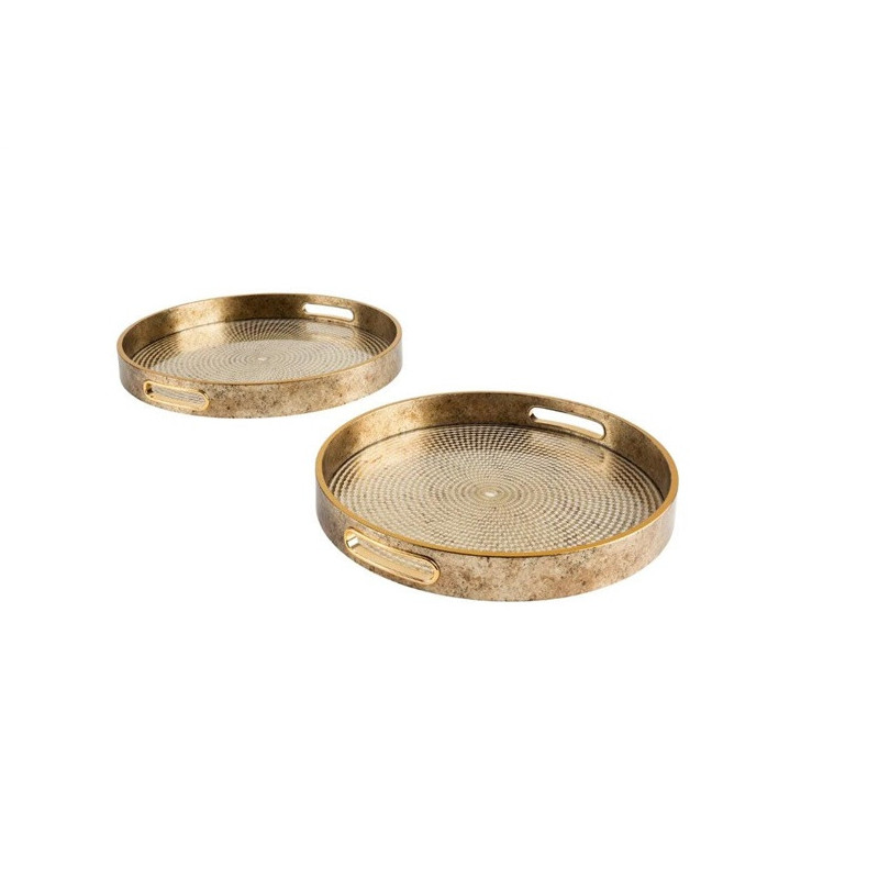 Decorative container Atmosphera, gold, 2 pcs D31 / 35cm