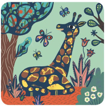 Raižymo rinkinys, gyvūnai Djeco, įvairių spalvų