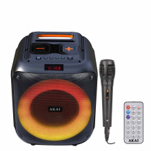 Nešiojamas Garsiakalbis - AKAI ABTS-V30 400W Maksimali Galia, Bluetooth 5.0, 3600 mAh Baterija Juoda