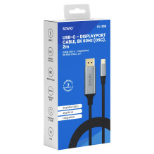 USB Laidas - Savio CL-208 USB 3.2 Gen 1 32.4 Gbit / s 2 m Juodas, Pilkas