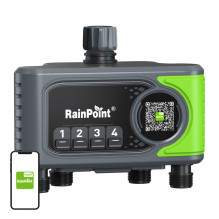 Irrigation Controller - RainPoint WiFi 4-Zone Irrigation Controller with Weather Automation - Black Irrigation Controller - RainPoint WiFi 4-Zone Irrigation Controller with Weather Automation - Black