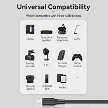 USB 2.0 į Micro-B / 1M juodas CTIBF VENTION LAIDAS