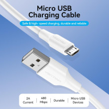 CABLE USB2.0 TO MICRO-B / 1M WHITE CTIWF VENTION CABLE USB2.0 TO MICRO-B / 1M WHITE CTIWF VENTION