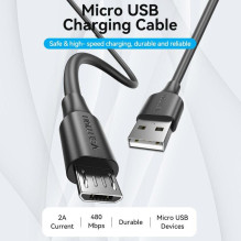 USB 2.0 į Micro-B jungtį jungiantis kabelis, 1,5 m, juodas, CTIBG VENTION USB 2.0 į Micro-B jungtį jungiantis kabelis, 1,5 m, juodas, CTIBG VENTION