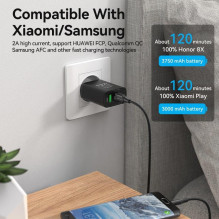 USB 2.0 į Micro-B jungtį jungiantis kabelis, 1,5 m, juodas, CTIBG VENTION USB 2.0 į Micro-B jungtį jungiantis kabelis, 1,5 m, juodas, CTIBG VENTION