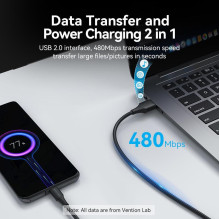 CABLE USB-C TO USB2.0 / 0.5M BLACK CTHBD VENTION