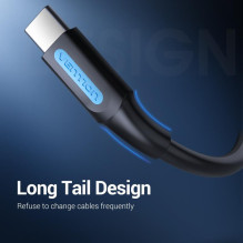 CABLE USB-C TO USB2.0 / 0.25M BLACK COKBC VENTION