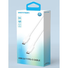 CABLE USB-C TO USB-C / 1M WHITE TRCWF VENTION