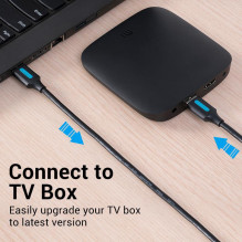 USB 3.0 kištukas-kištukas / 0,5 m juodas, jungtis, ventiliacija