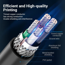 USB 2.0 KIŠTUKAS Į KIŠTUKĄ / 1,5 M JUODAS COQBG VENTION USB 2.0 KIŠTUKAS Į KIŠTUKĄ / 1,5 M JUODAS COQBG VENTION