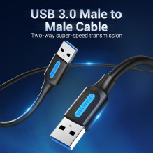 CABLE USB3.0 MALE TO MALE / 1.5M BLACK CONBG VENTION CABLE USB3.0 MALE TO MALE / 1.5M BLACK CONBG VENTION