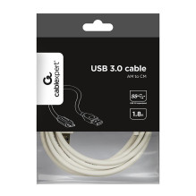 CABLE USB-C TO USB3 1.8M WHITE / CCP-USB3-AMCM-6-W GEMBIRD CABLE USB-C TO USB3 1.8M WHITE / CCP-USB3-AMCM-6-W GEMBIRD