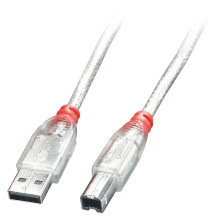 KABELAS USB2 AB 2M / SKAIDRUS 41753 LINDY