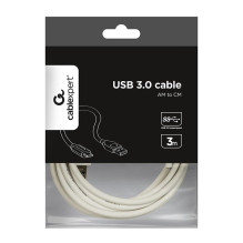 CABLE USB-C TO USB3 3M WHITE / CCP-USB3-AMCM-W-10 GEMBIRD CABLE USB-C TO USB3 3M WHITE / CCP-USB3-AMCM-W-10 GEMBIRD