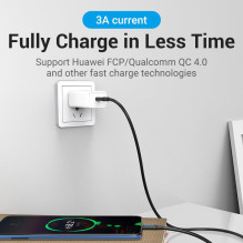 CABLE USB-C TO USB-C / 1M BLACK COSBF VENTION