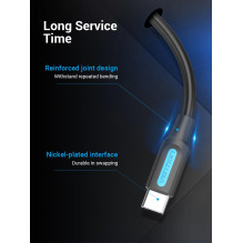USB-C–USB-C jungtis, 1 m, juoda, COSBF VENTION USB-C–USB-C jungtis, 1 m, juoda, COSBF VENTION