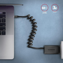 CABLE USB-C TO USB-C 1.1M 60W / TWISTER BLK BUCM-CM20TB AXAGON