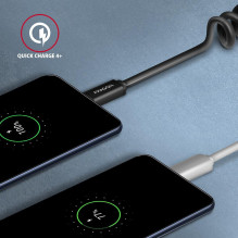 USB-C–USB-C 1,1 m kabelis, 60 W, juodas BUCM-CM20TB, AXAGON