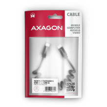 USB-C–USB-C 1,1 m kabelis, 60 W, juodas BUCM-CM20TB, AXAGON