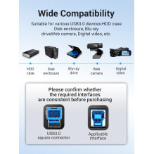 USB 3.0 kištukas-kištukas / 3M juodas „Coobi Vention“