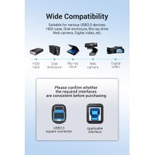 USB 3.0 kištukas-kištukas / 3M juodas „Coobi Vention“