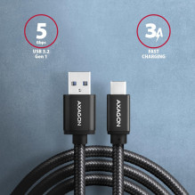 CABLE USB-C TO USB3.2 2M / BLACK BUCM3-AM20AB AXAGON