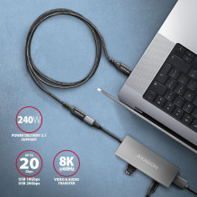 CABLE USB-C EXTENSION 1.5M / BLACK BUCM32-CF15AB AXAGON