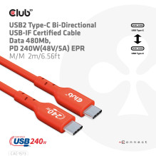 CLUB3D USB-C Į USB-C JUNGTIS 2M / M / M CAC-1573 CLUB3D USB-C Į USB-C JUNGTIS 2M / M / M CAC-1573