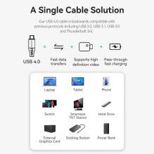 CABLE USB-C BRAIDED / 1M GRAY TAVHF VENTION