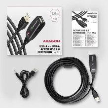 CABLE USB2.0 A-M / A-F ACTIVE / 7M ADR-207 AXAGON