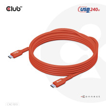 CABLE USB-C TO USB-C 3M / M / M CAC-1513 CLUB3D