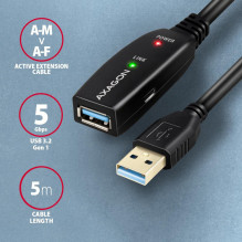KABELIS USB3.2 AM / AF ACTIVE / 5M ADR-305 AXAGON