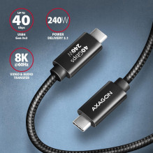 CABLE USB-C TO USB-C 1M 240W / 8K BLACK BUCM4X-CM10AB AXAGON