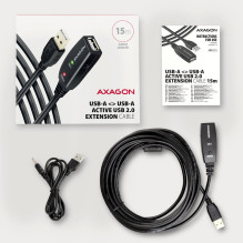 CABLE USB2.0 A-M / A-F ACTIVE / 15M ADR-215 AXAGON