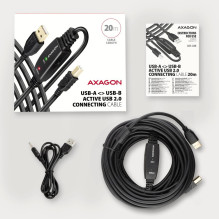 CABLE USB2.0 A-M / B-M ACTIVE / 20M ADR-220B AXAGON