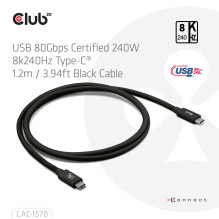 CABLE USB-C TO USB-C 1.2M / BLACK CAC-1570 CLUB3D