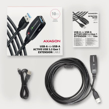 KABELAS USB3.2 AM / AF ACTIVE / 10M ADR-310 AXAGON