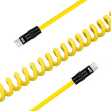 USB-C Cable - Newell USB-C 100W 2m Silicone Spiral Yellow-Black