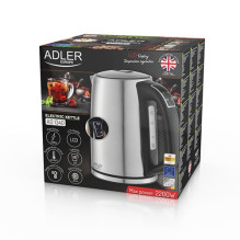 Adler AD 1340 elektrinis virdulys 1,7 l 2200 W juodas, sidabrinis Adler AD 1340 elektrinis virdulys 1,7 l 2200 W juodas, sidabrinis