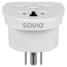 Strāvas adapteris SAVIO Travel adapter Global socket - US plug 10A